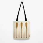 Canoe Paddle Stripes Neutral Tote Bag Gallery Image 2
