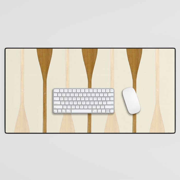 Canoe Paddle Stripes Neutral Desk Mat Gallery Image 1
