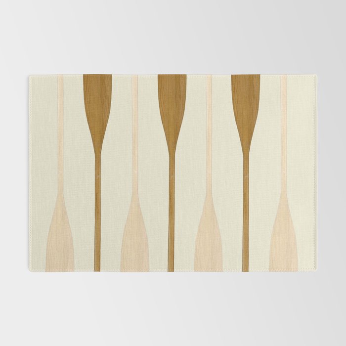 Canoe Paddle Stripes Neutral Rug Gallery Image 2