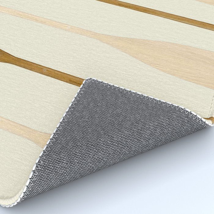 Canoe Paddle Stripes Neutral Rug Gallery Image 4