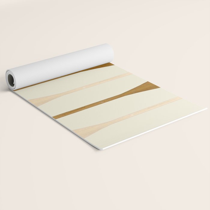 Canoe Paddle Stripes Neutral Yoga Mat Gallery Image 2