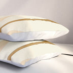 Canoe Paddle Stripes Neutral Pillow Sham Gallery Image 3