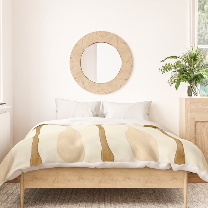 Canoe Paddle Stripes Neutral Duvet Cover Gallery Image 3