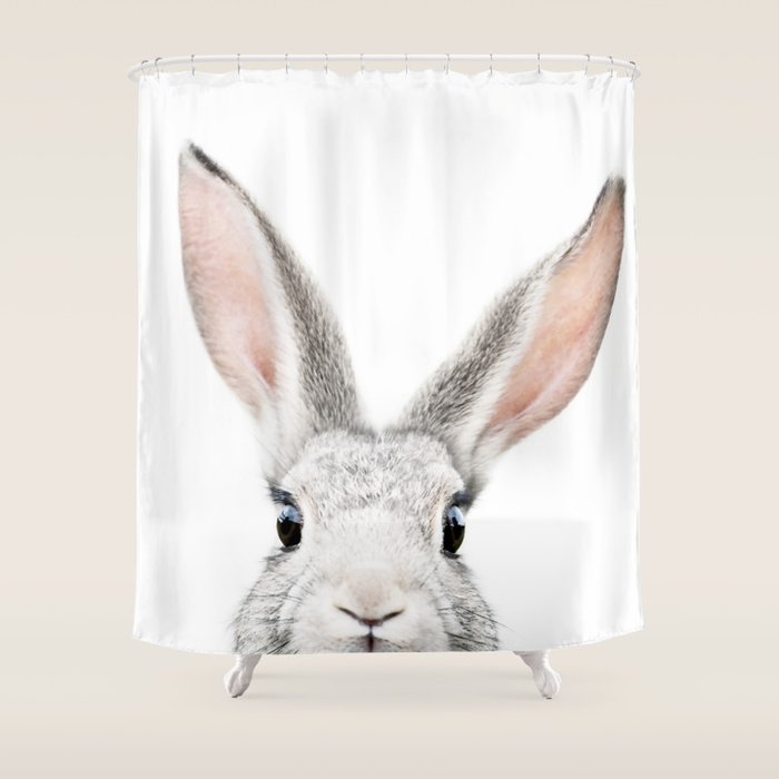 Hello Bunny Shower Curtain Gallery Image 1