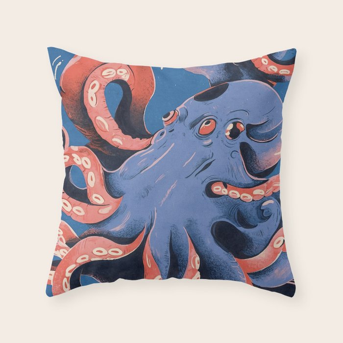 Oceanic Life - Octopus Throw Pillow Gallery Image 6