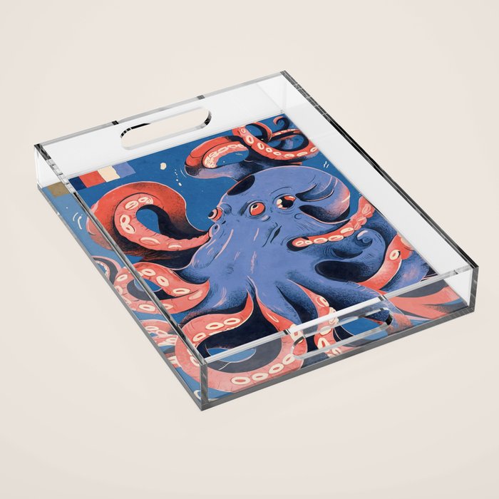 Oceanic Life - Octopus Acrylic Tray Gallery Image 1