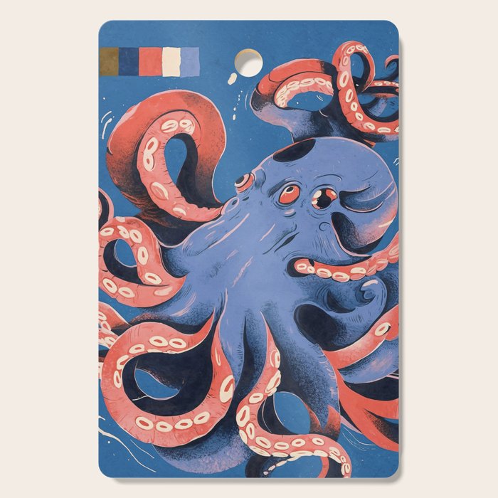 Oceanic Life - Octopus Cutting Board Gallery Image 1