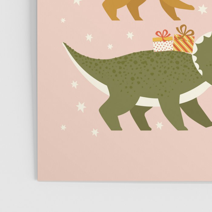 Tyrannosaurus and Dinosaurs Christmas Tree Rex Poster Gallery Image 3