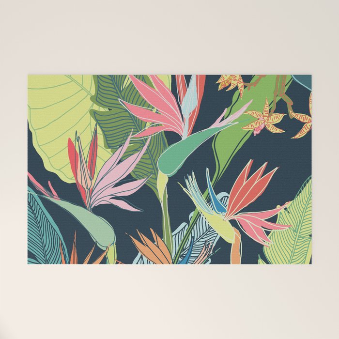 Tropical Bird of Paradise Welcome Mat Gallery Image 1
