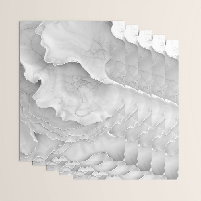 Organic 3D Sculpture White Wrapping Paper Gallery Image 3