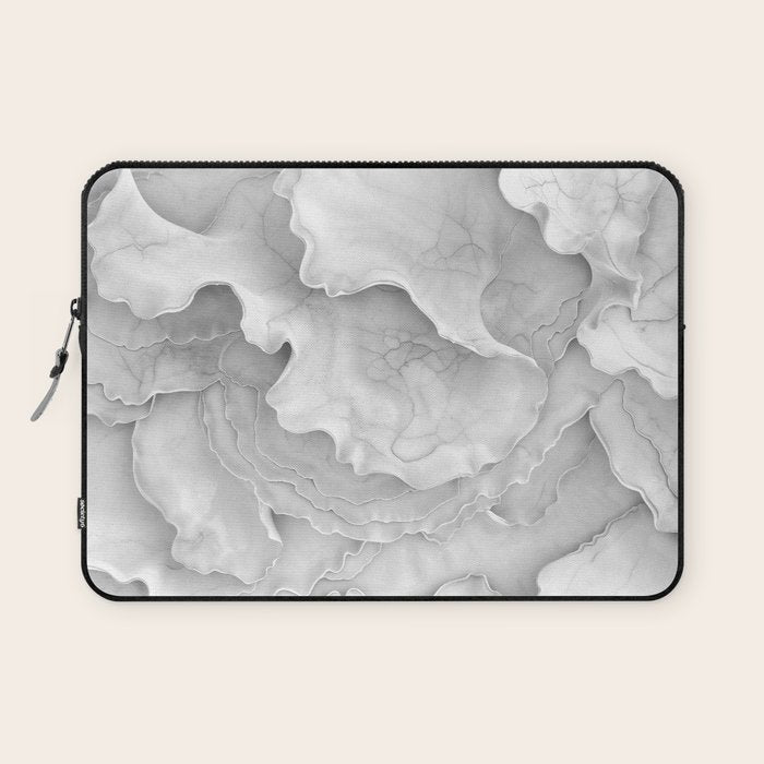 Organic 3D Sculpture White Laptop Sleeve Gallery Image 1