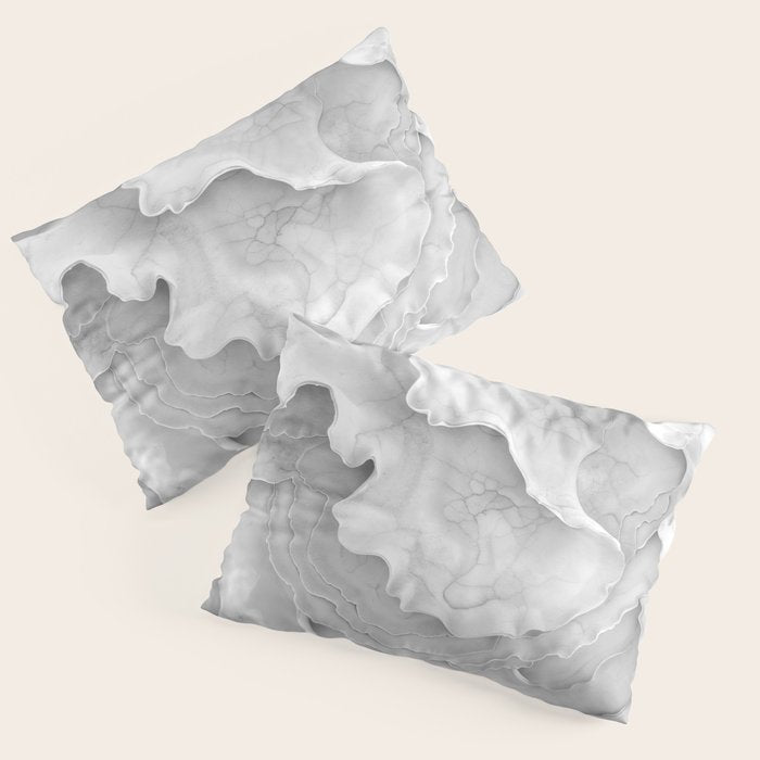 Organic 3D Sculpture White Pillow Sham Gallery Image 3