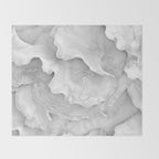 Organic 3D Sculpture White Throw Blanket Gallery Image 2