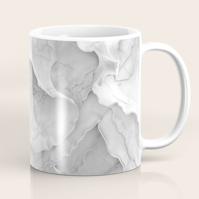 Organic 3D Sculpture White Coffee Mug Gallery Image 1