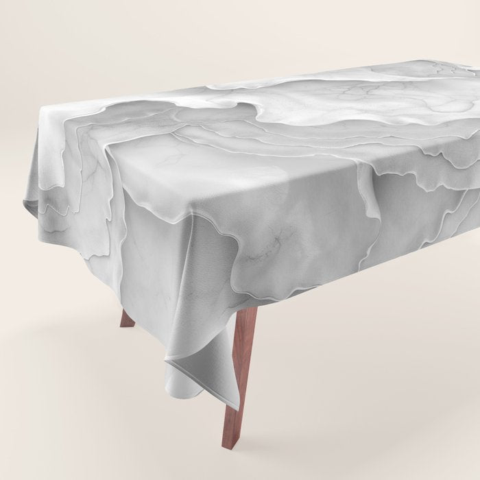 Organic 3D Sculpture White Tablecloth Gallery Image 1