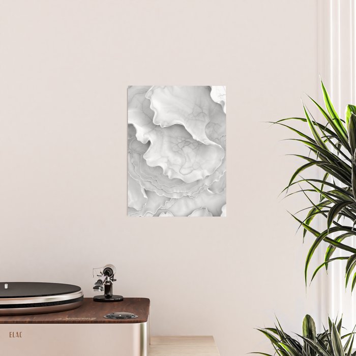 Organic 3D Sculpture White Poster Gallery Image 2