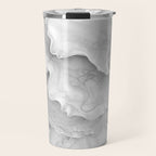Organic 3D Sculpture White Travel Mug Gallery Image 1