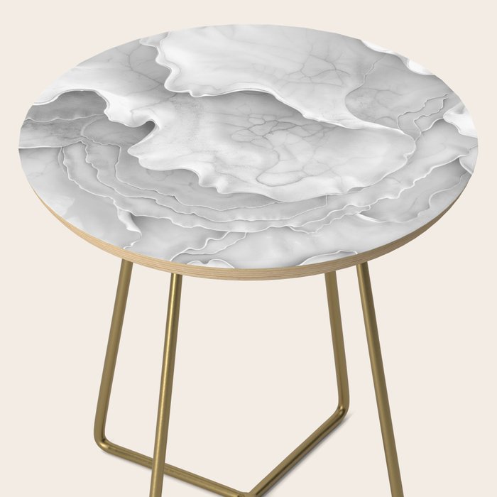 Organic 3D Sculpture White Side Table Gallery Image 2