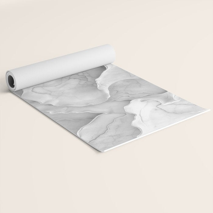 Organic 3D Sculpture White Yoga Mat Gallery Image 2