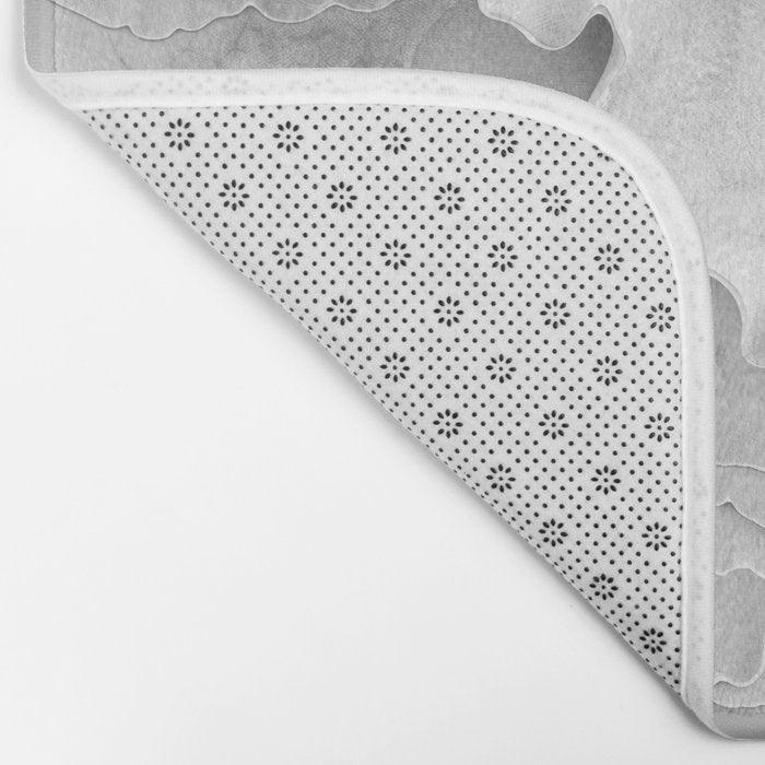 Organic 3D Sculpture White Bath Mat Gallery Image 2