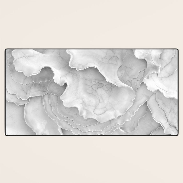 Organic 3D Sculpture White Desk Mat Gallery Image 3