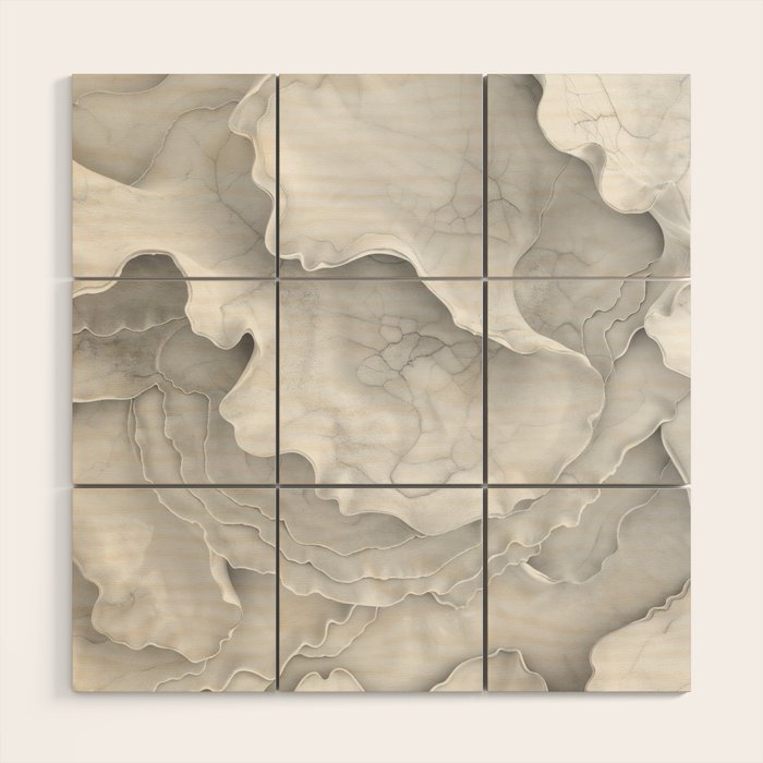 Organic 3D Sculpture White Wood Wall Art Gallery Image 1