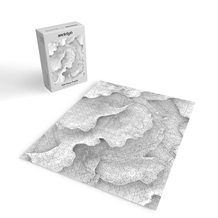 Organic 3D Sculpture White Jigsaw Puzzle Gallery Image 2