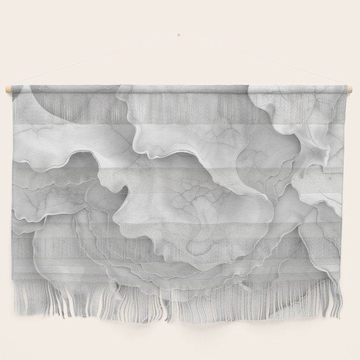 Organic 3D Sculpture White Wall Hanging Gallery Image 1
