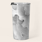 Organic 3D Sculpture White Travel Mug Gallery Image 3