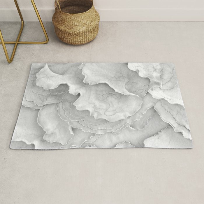 Organic 3D Sculpture White Rug Gallery Image 1