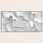Organic 3D Sculpture White Desk Mat Gallery Image 1