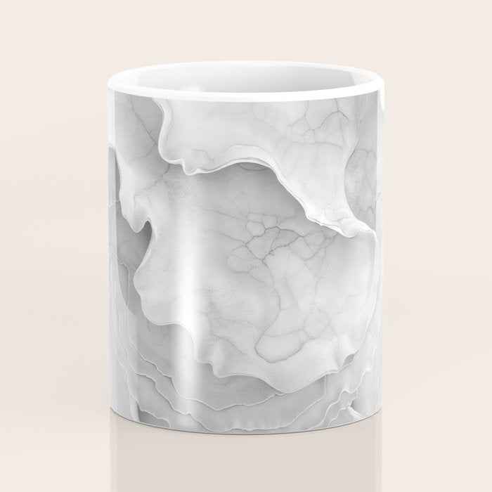 Organic 3D Sculpture White Coffee Mug Gallery Image 4