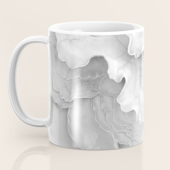 Organic 3D Sculpture White Coffee Mug Gallery Image 3