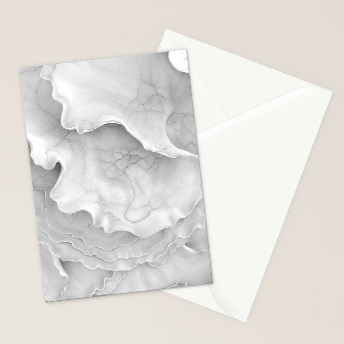 Organic 3D Sculpture White Stationery Card Gallery Image 2