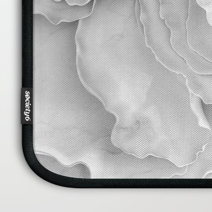 Organic 3D Sculpture White Laptop Sleeve Gallery Image 3