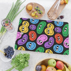 Colorful retro smiling face cartoon pattern Cutting Board Gallery Image 2