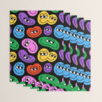 Colorful retro smiling face cartoon pattern Wrapping Paper Gallery Image 3