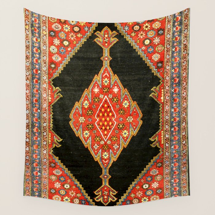 Hamedan Antique Persian Rug Print Wall Tapestry Gallery Image 4