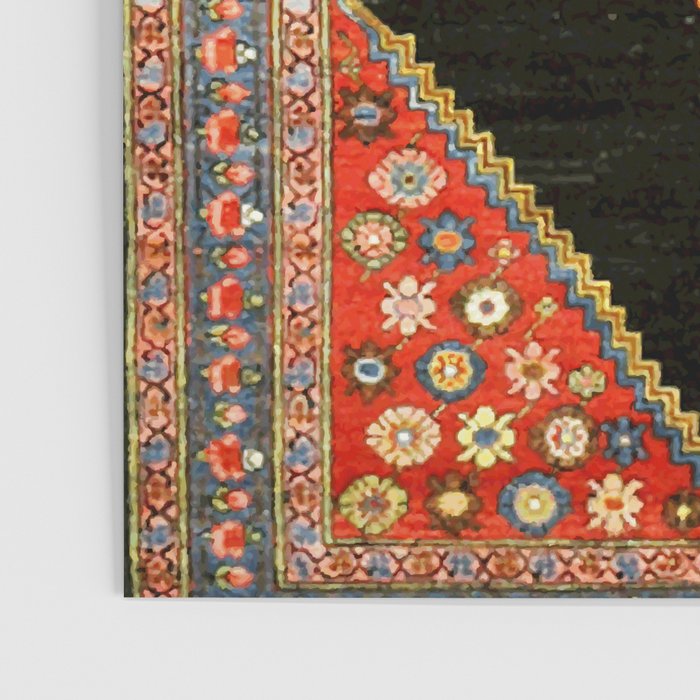 Hamedan Antique Persian Rug Print Poster Gallery Image 3