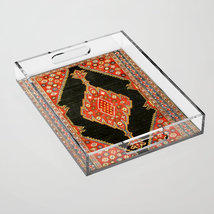 Hamedan Antique Persian Rug Print Acrylic Tray Gallery Image 1