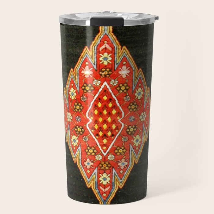 Hamedan Antique Persian Rug Print Travel Mug Gallery Image 1