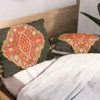 Hamedan Antique Persian Rug Print Pillow Sham Gallery Image 2