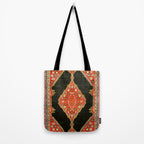 Hamedan Antique Persian Rug Print Tote Bag Gallery Image 2
