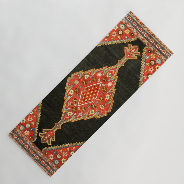 Hamedan Antique Persian Rug Print Yoga Mat Gallery Image 1
