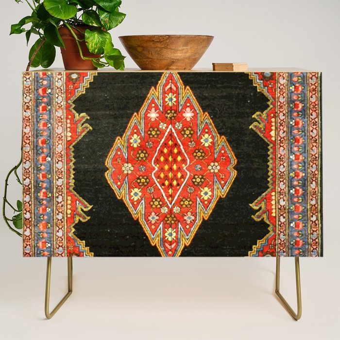 Hamedan Antique Persian Rug Print Credenza Gallery Image 1