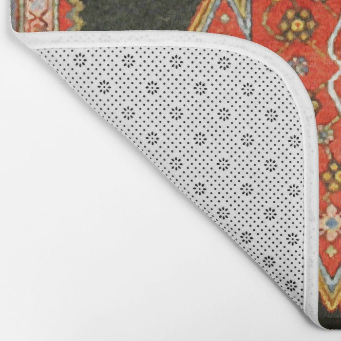Hamedan Antique Persian Rug Print Bath Mat Gallery Image 2