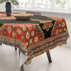 Hamedan Antique Persian Rug Print Tablecloth Gallery Image 3
