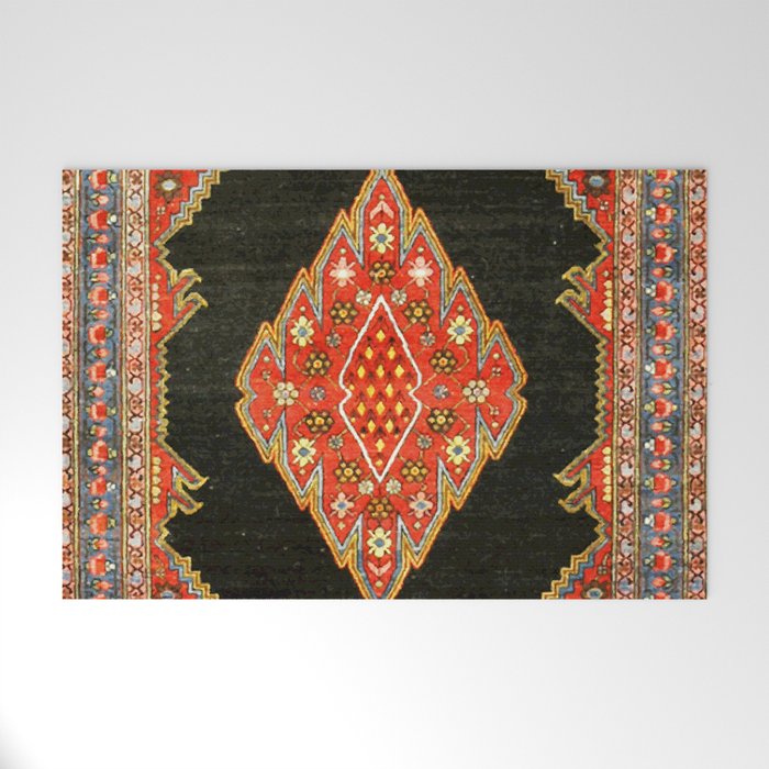 Hamedan Antique Persian Rug Print Welcome Mat Gallery Image 1