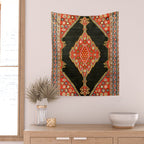 Hamedan Antique Persian Rug Print Wall Tapestry Gallery Image 2