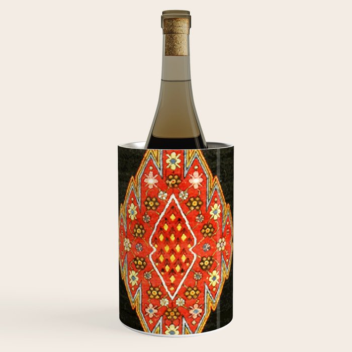 Hamedan Antique Persian Rug Print Wine Chiller Gallery Image 1